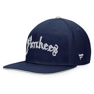 New York Yankees Fanatics Navy Iconic Old English Snapback Hat Cap BRAND NEW